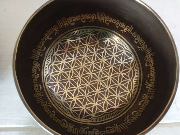 Klankschaalset van drie flower of life (2200) 